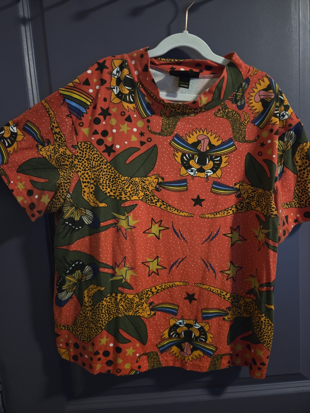 Nooworks Pride Tiger Mock Neck Shortsleeve Top
